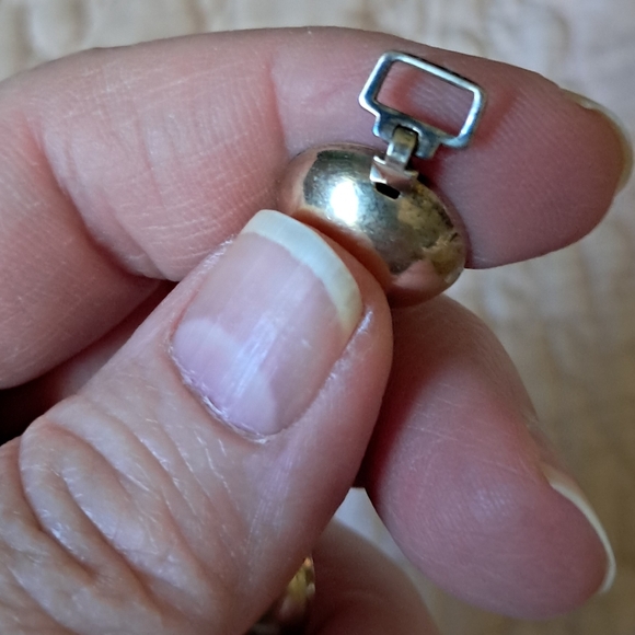 Vintage 14kt over Sterling Silver Symmetalic Half Sphere Bubble Bracelet - Picture 4 of 13